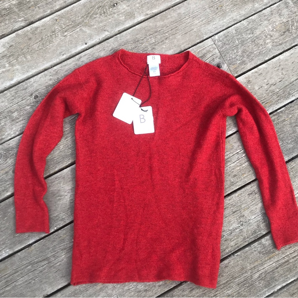 Red Cashmere Sweater, M, NWT